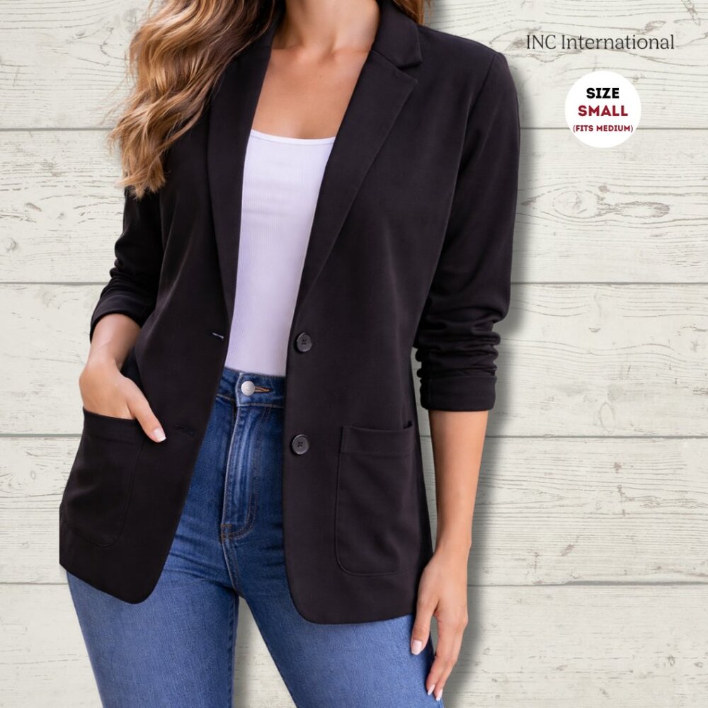 INC International Concepts Blazer – Black | Size Small